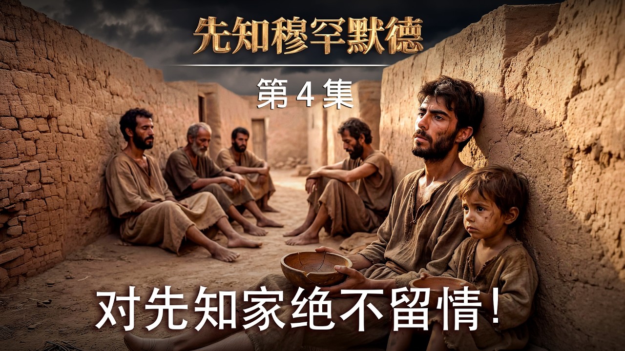塔伊夫被驱逐的艰辛故事 先知被投石两英里 - AI视觉呈现 《先知穆罕默德》第 4 集